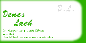 denes lach business card