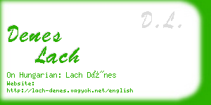 denes lach business card